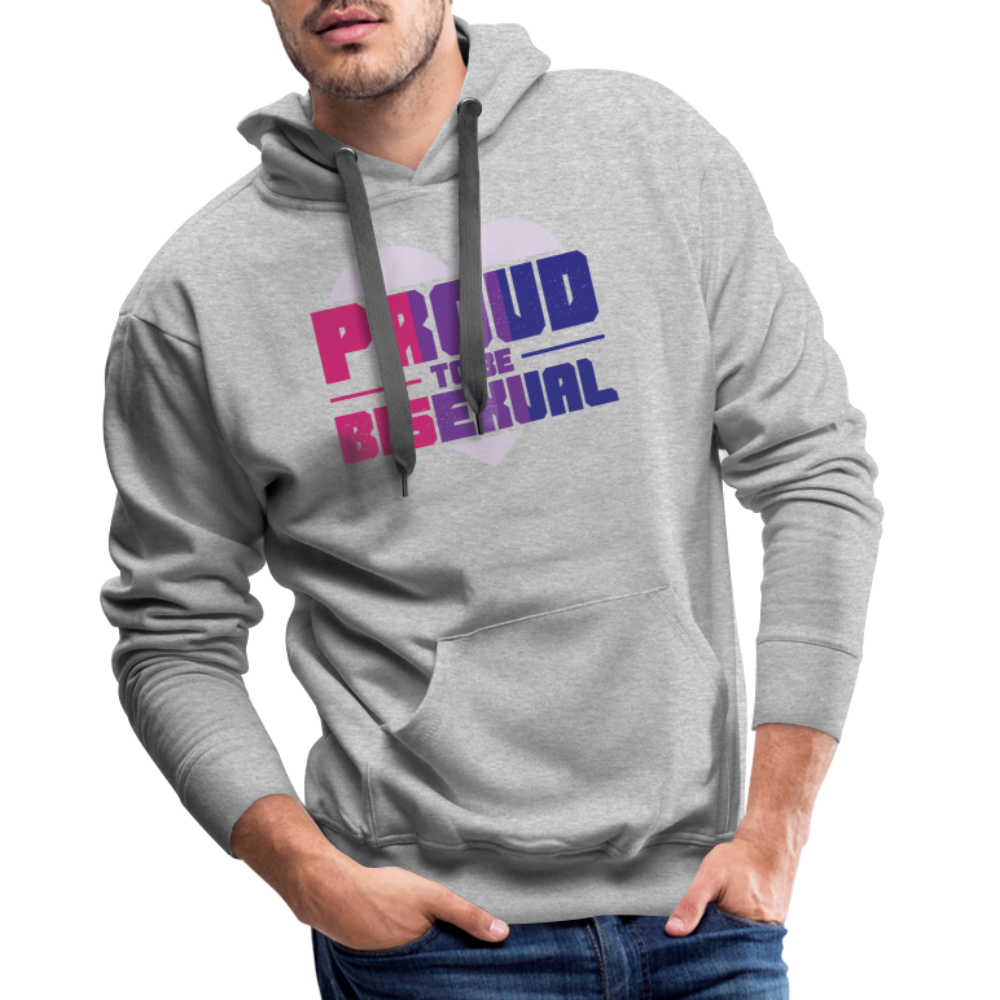 Proud to be Bisexual "Männer" Hoodie - Grau meliert