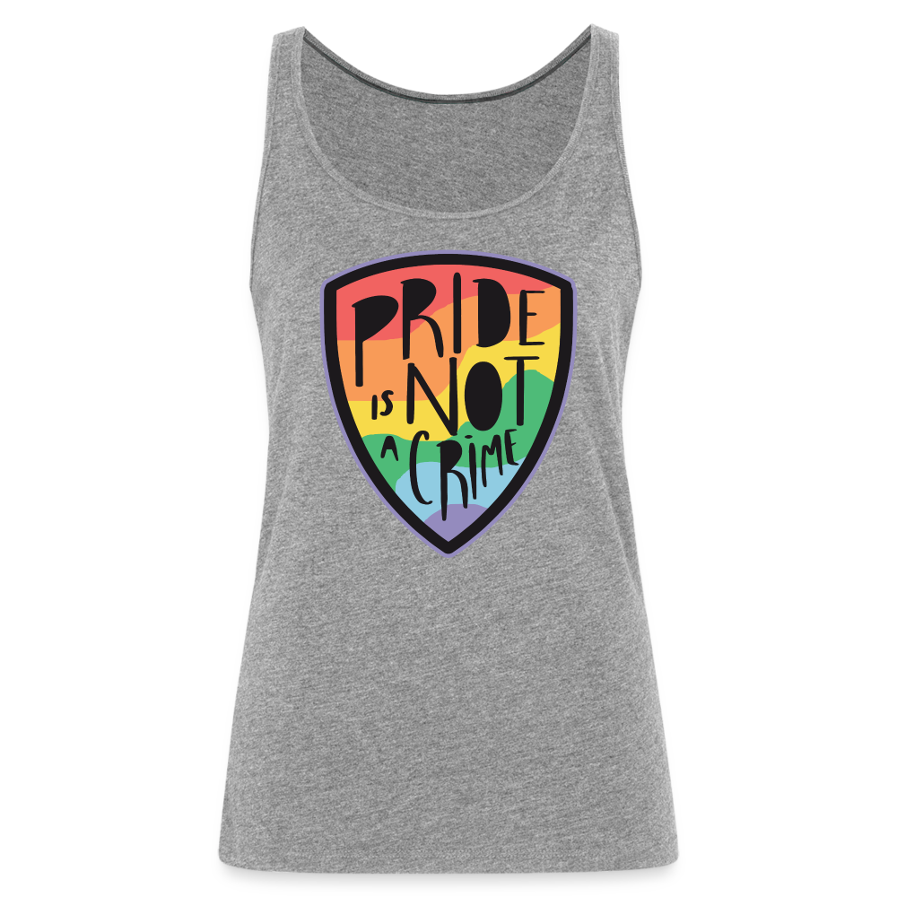 Pride is not a Crime Badge "Frauen" Tank Top - Grau meliert