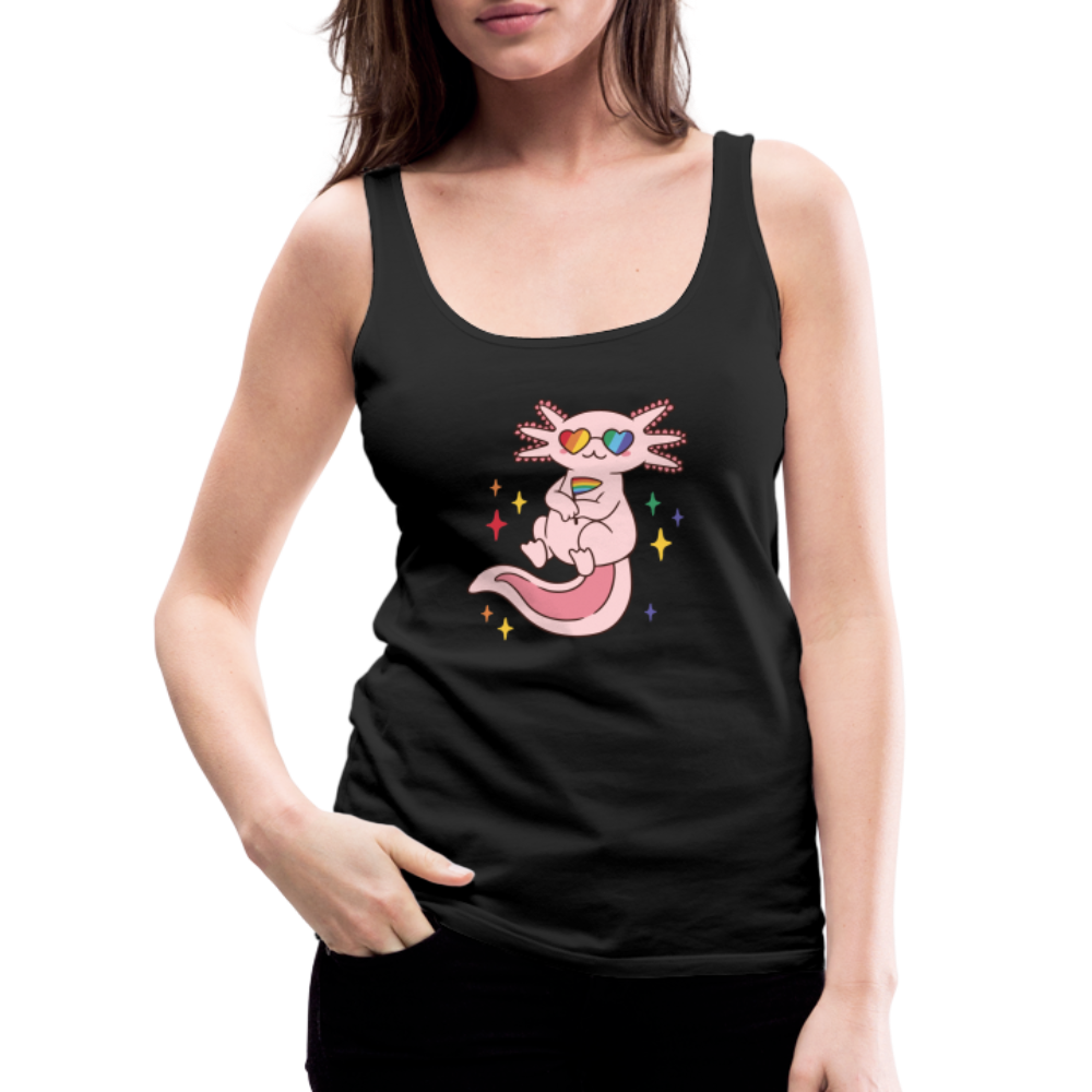 Big Pride Axolotl "Frauen" Tank Top - Schwarz