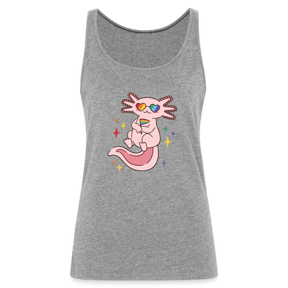 Big Pride Axolotl "Frauen" Tank Top - Grau meliert