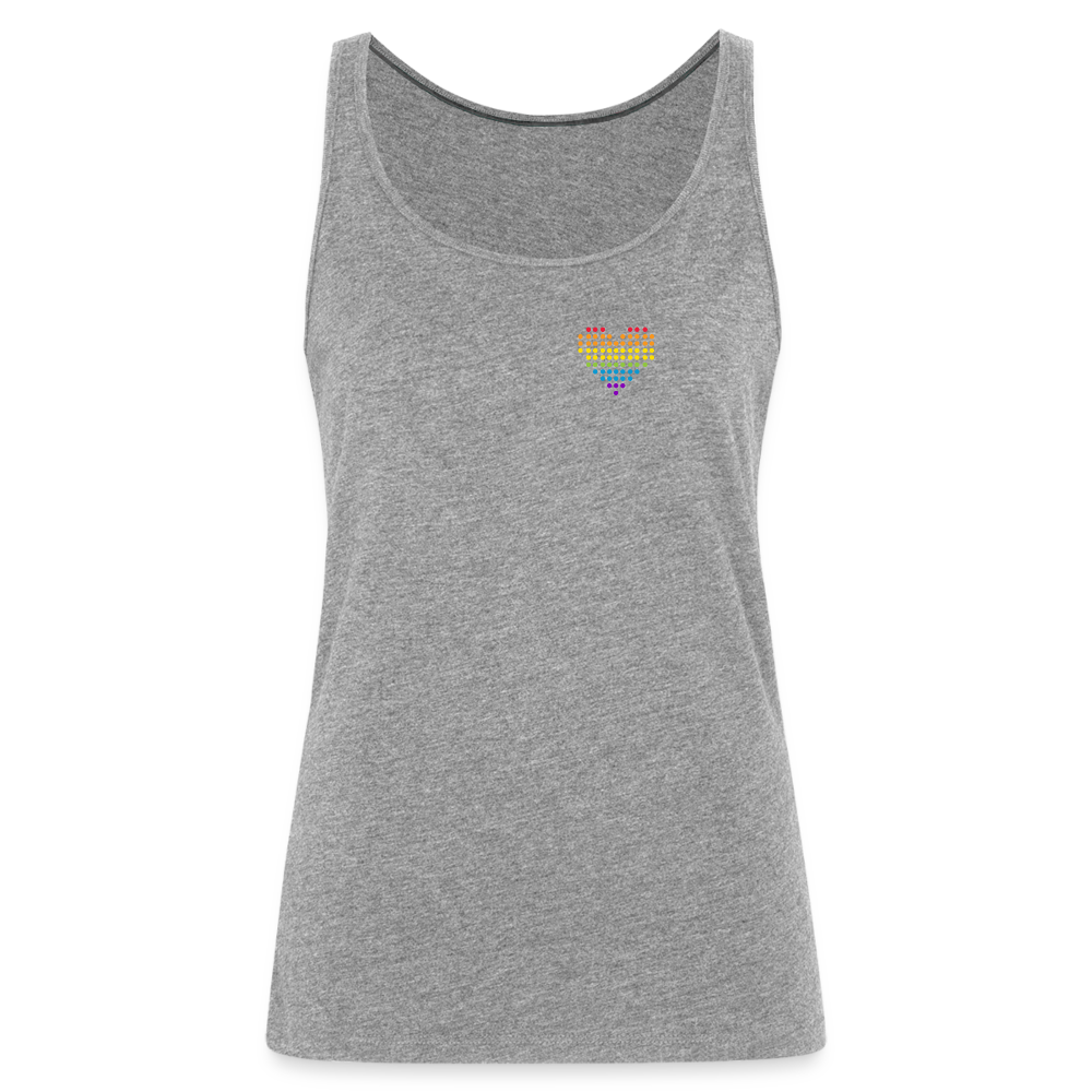 Punktherz "Frauen" Tank Top - Grau meliert