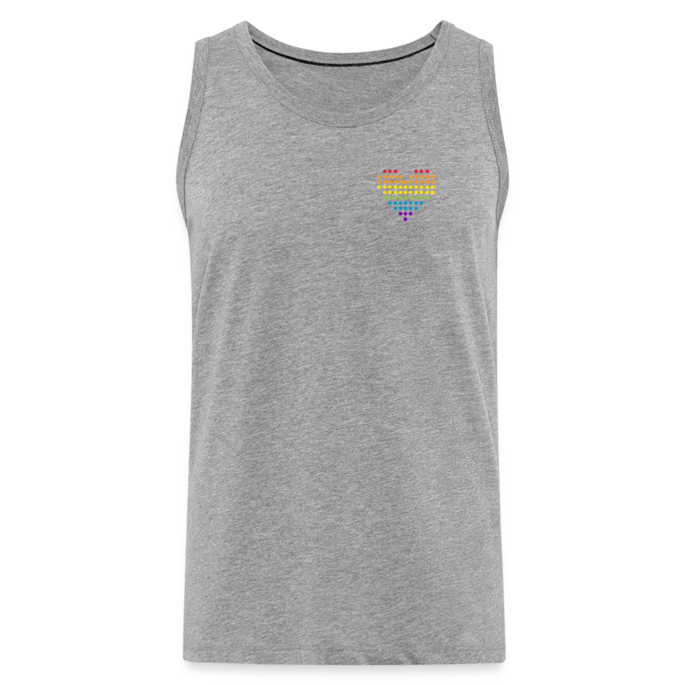 Punktherz "Männer" Tank Top - Grau meliert