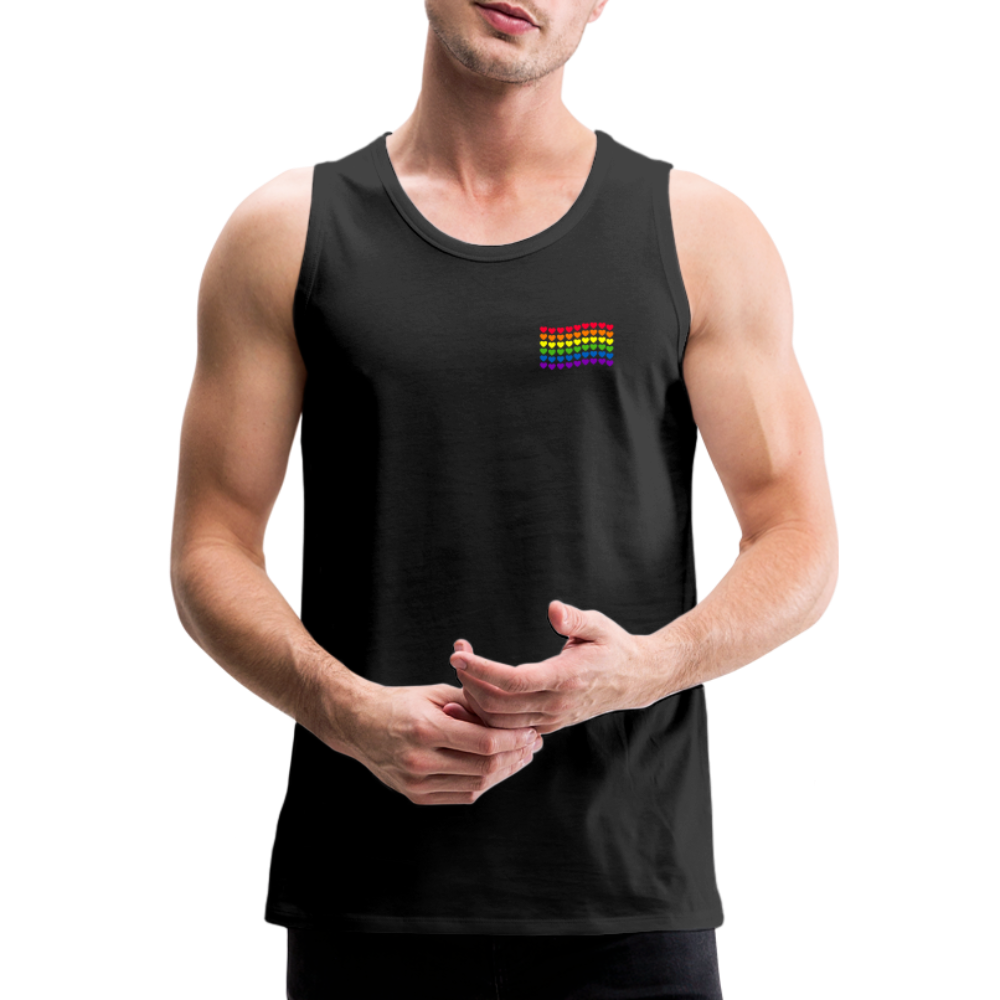 Herzenflagge "Männer" Tank Top - Schwarz