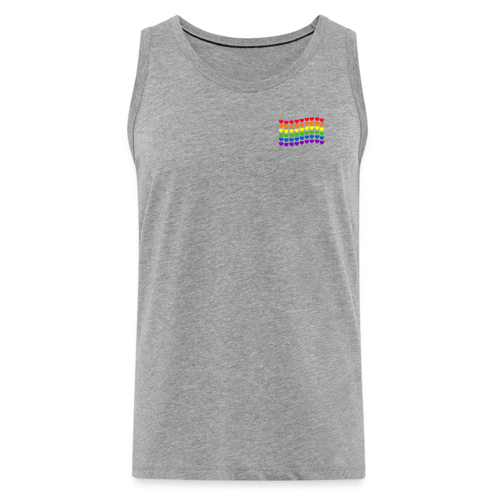 Herzenflagge "Männer" Tank Top - Grau meliert