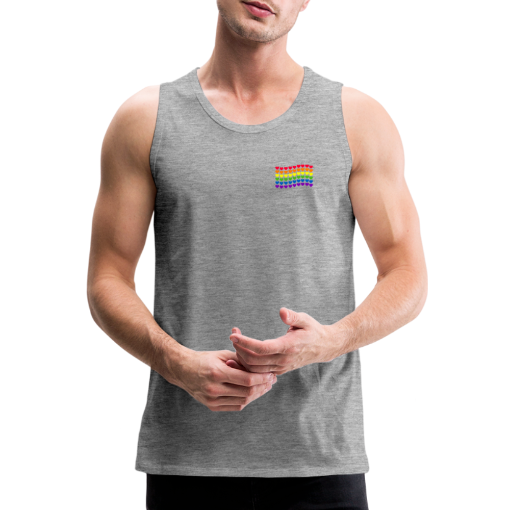 Herzenflagge "Männer" Tank Top - Grau meliert