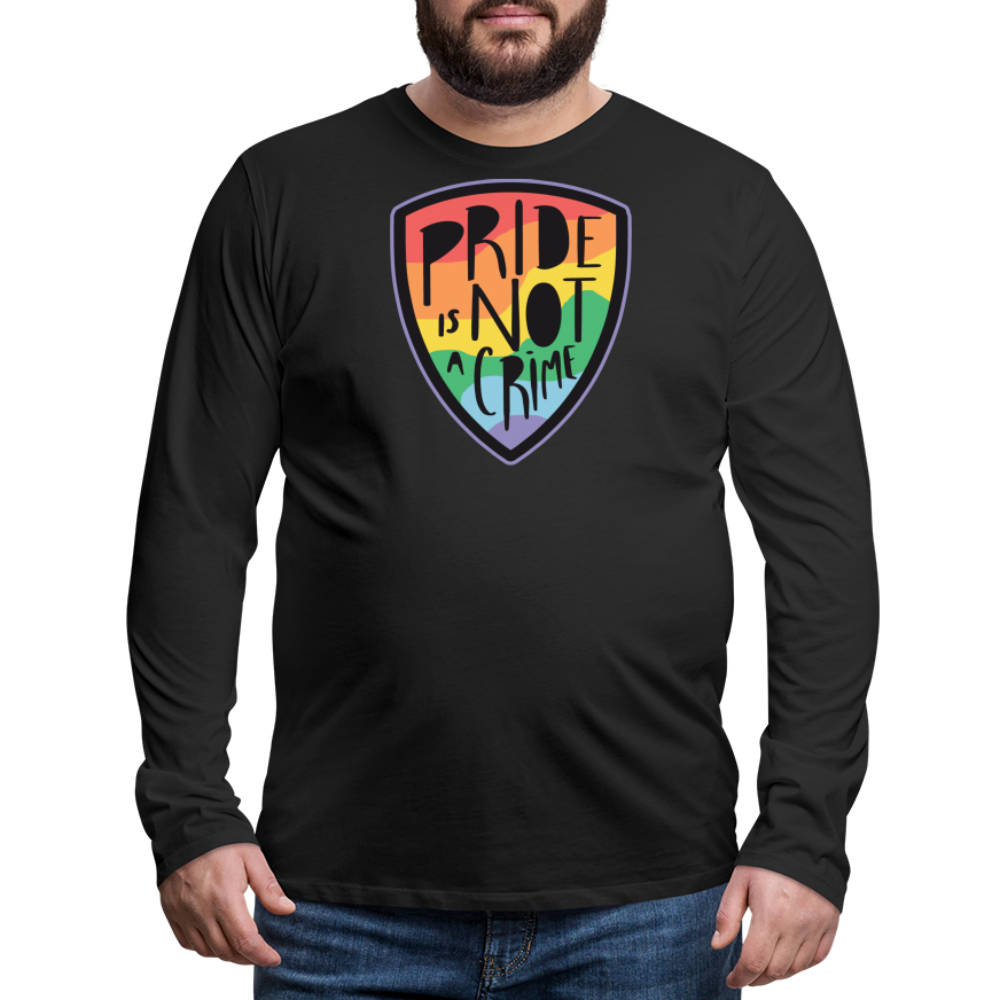Pride is not a Crime Badge "Männer" Langarmshirt - Schwarz
