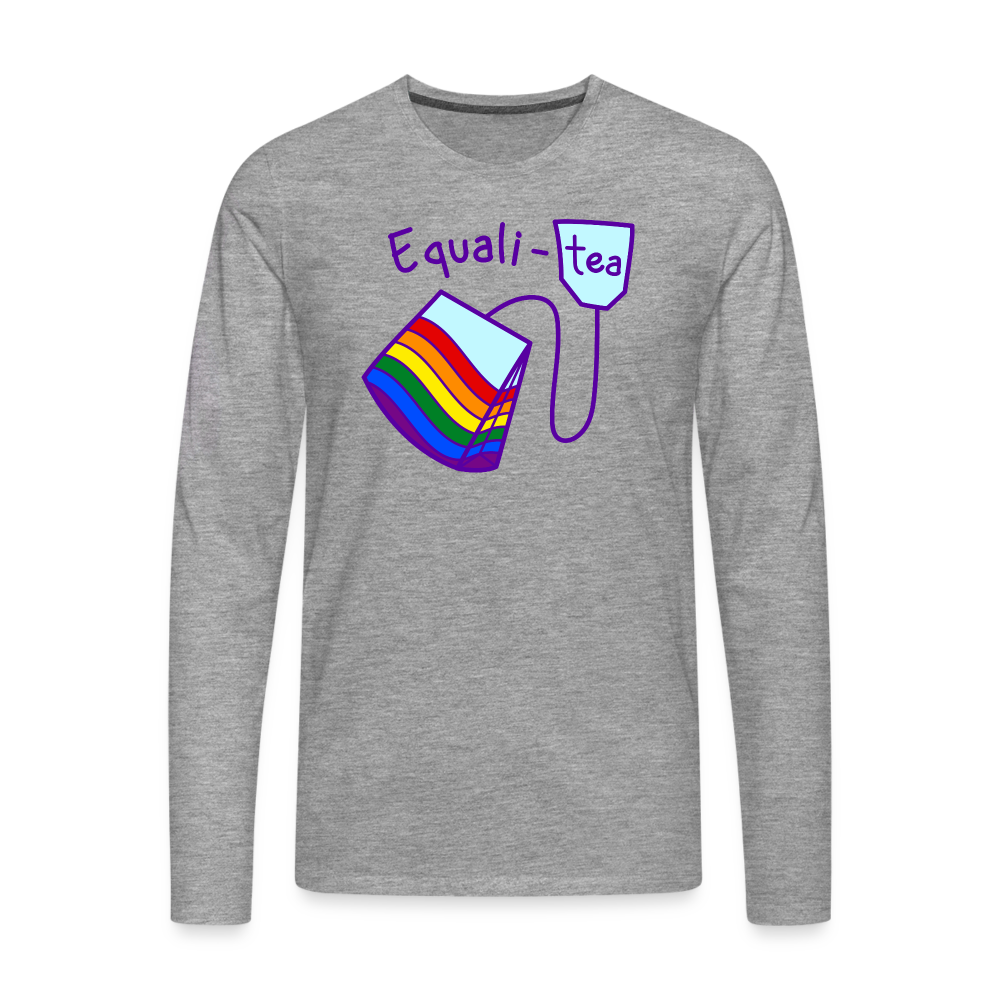 Equalitea "Männer" Langarmshirt - Grau meliert