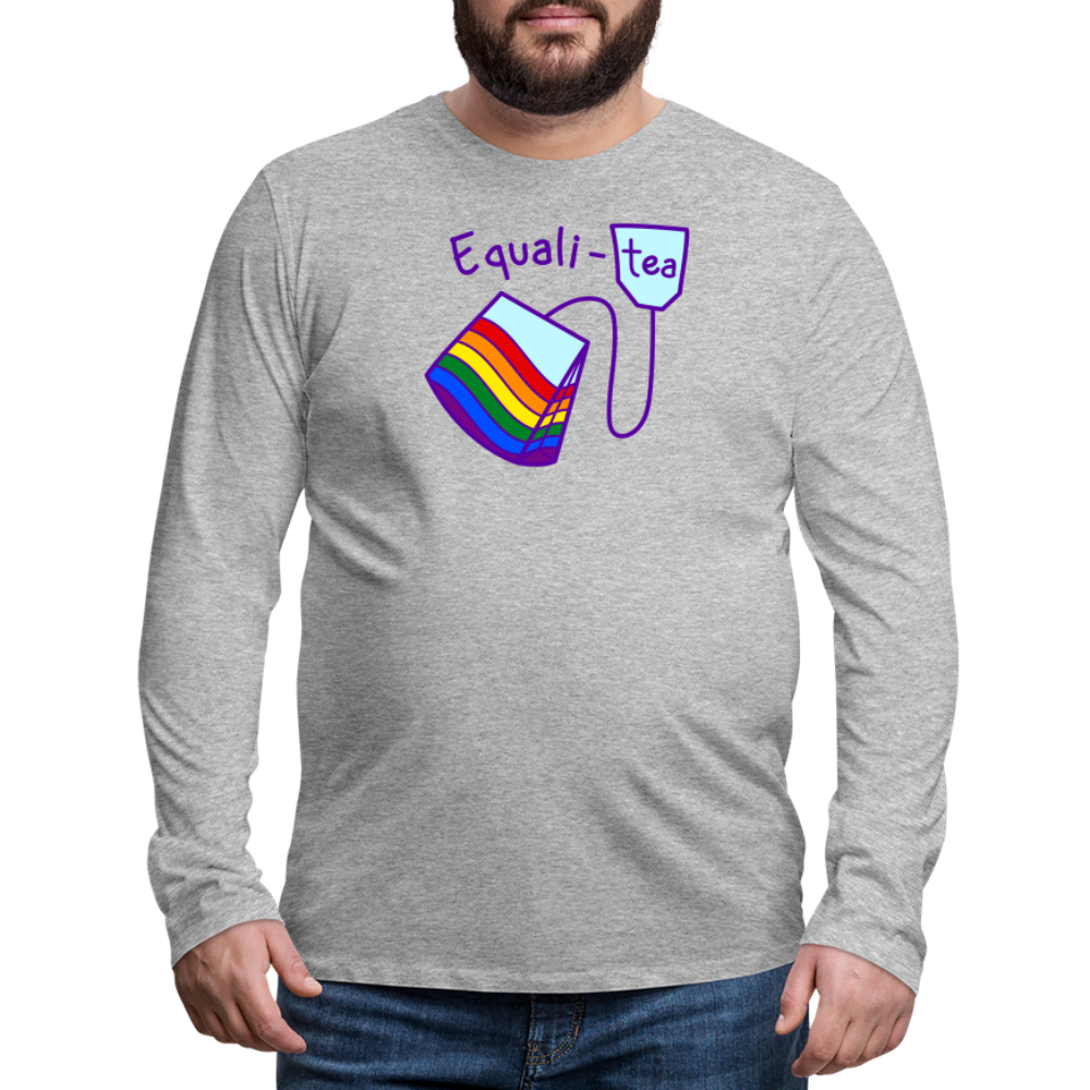 Equalitea "Männer" Langarmshirt - Grau meliert