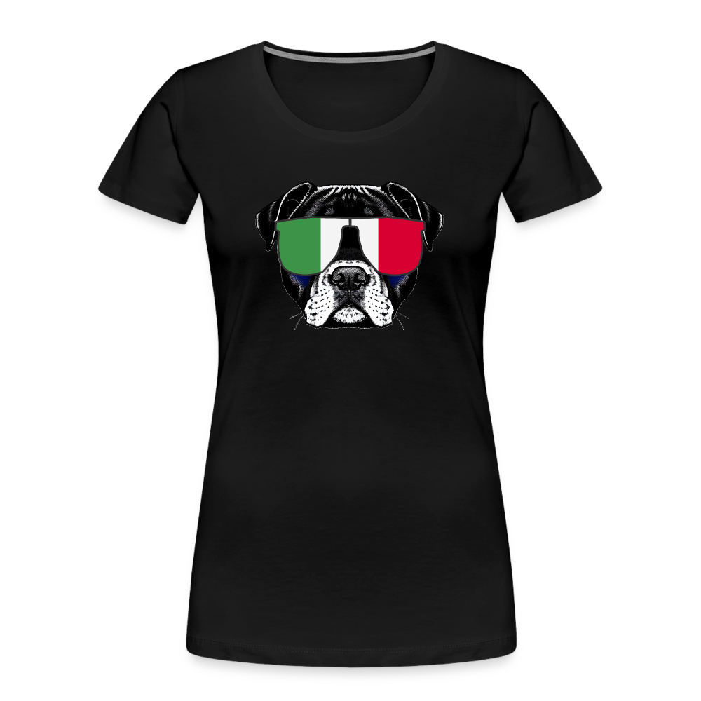 Italien Doggo "Frauen" T-Shirt - Schwarz