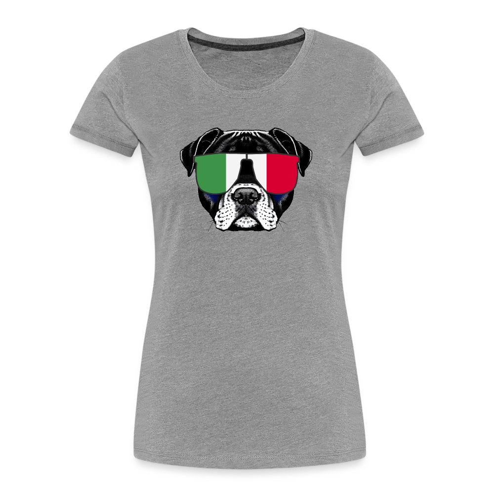 Italien Doggo "Frauen" T-Shirt - Grau meliert