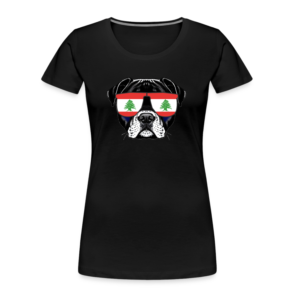 Libanon Doggo "Frauen" T-Shirt - Schwarz