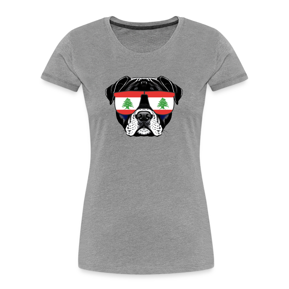 Libanon Doggo "Frauen" T-Shirt - Grau meliert