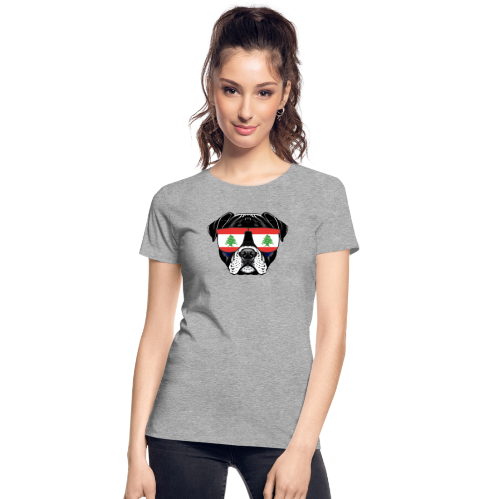 Libanon Doggo "Frauen" T-Shirt - Grau meliert