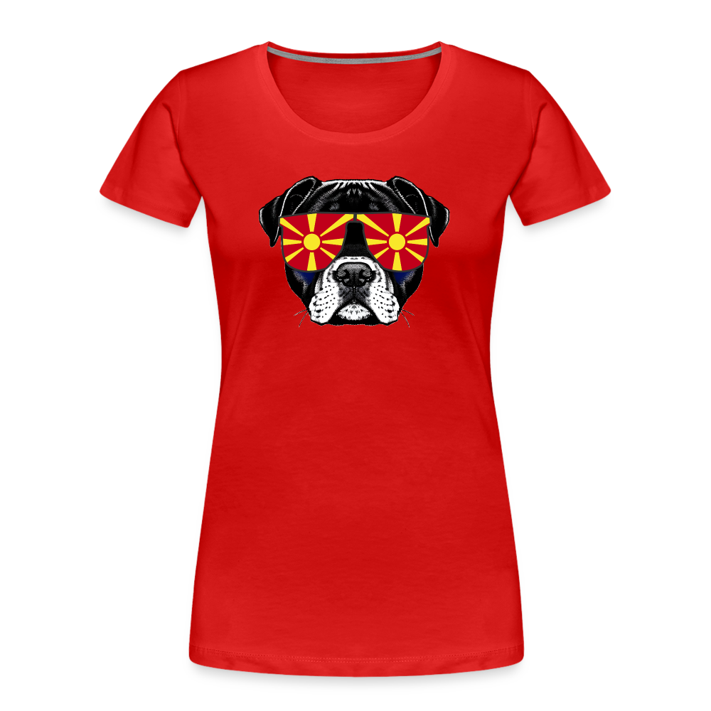 Nordmazedonien Doggo "Frauen" T-Shirt - Rot