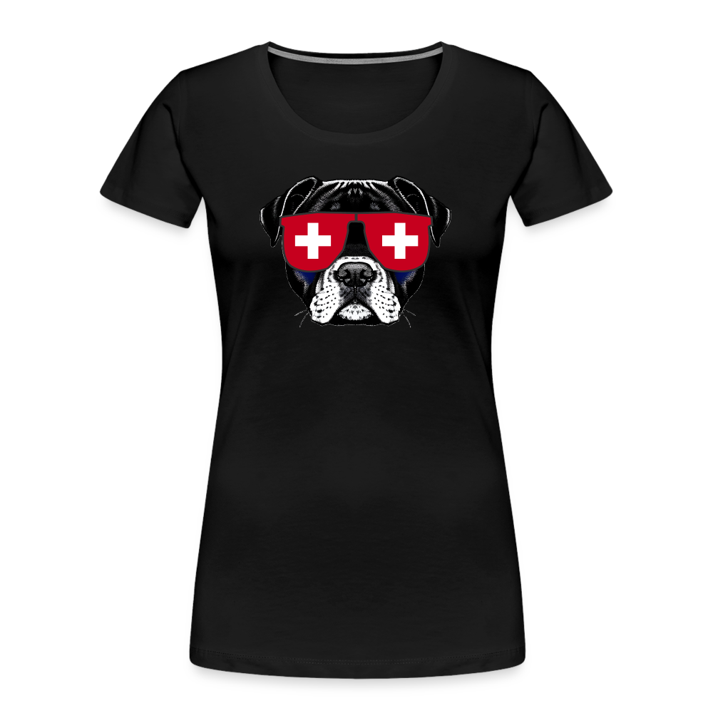 Schweiz Doggo "Frauen" T-Shirt - Schwarz