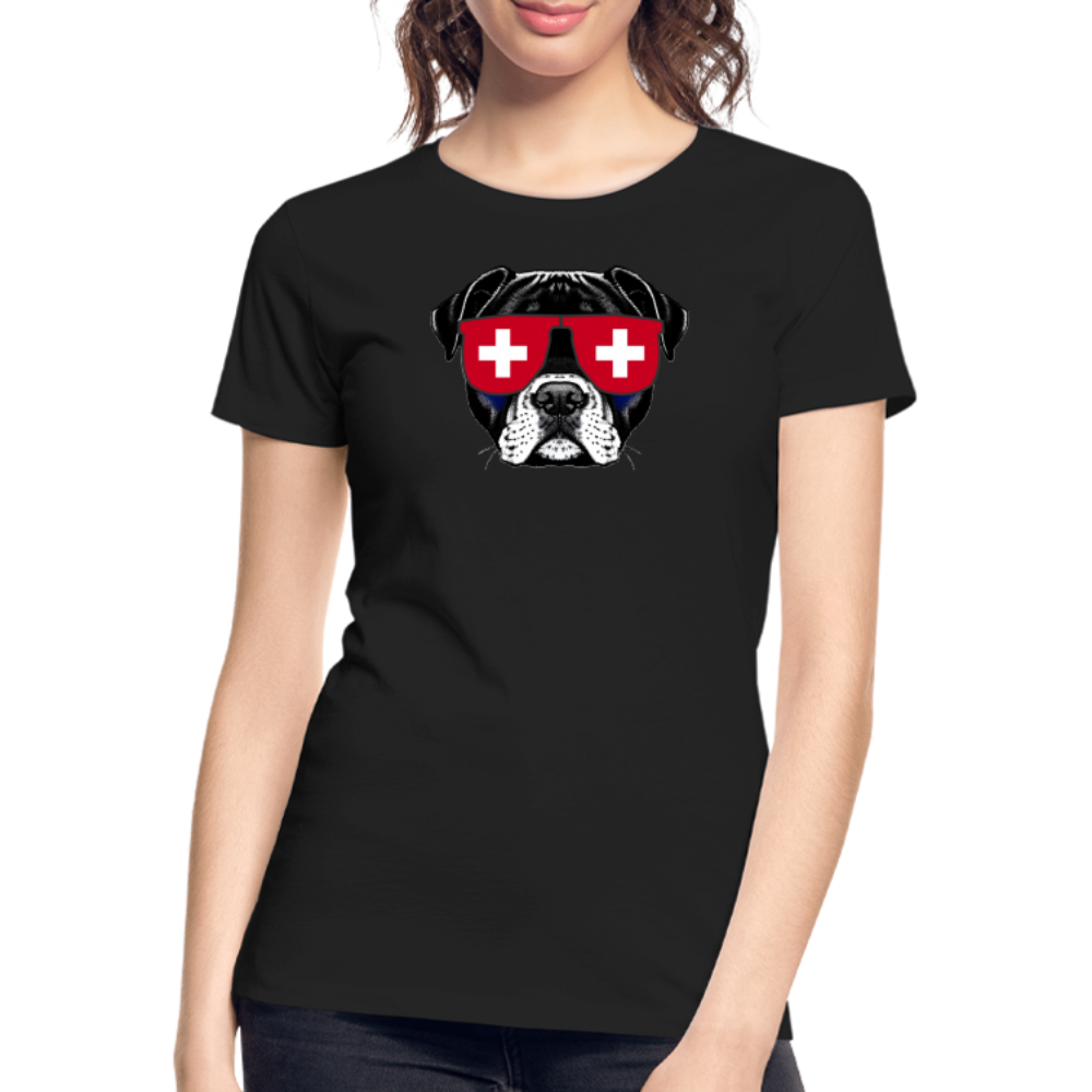 Schweiz Doggo "Frauen" T-Shirt - Schwarz