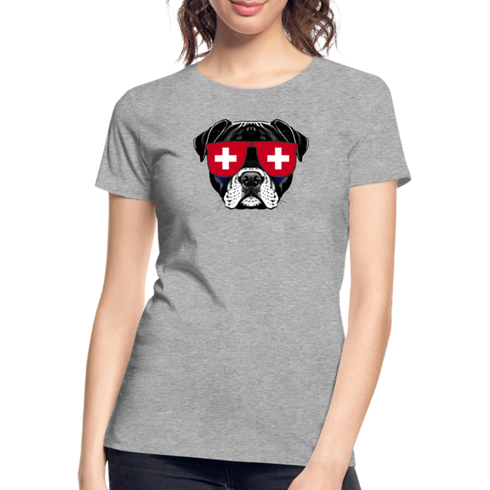 Schweiz Doggo "Frauen" T-Shirt - Grau meliert