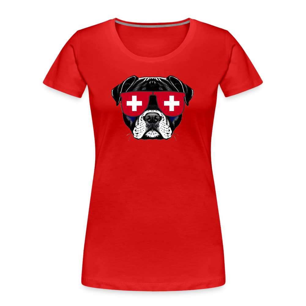 Schweiz Doggo "Frauen" T-Shirt - Rot