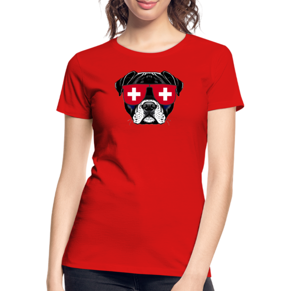 Schweiz Doggo "Frauen" T-Shirt - Rot