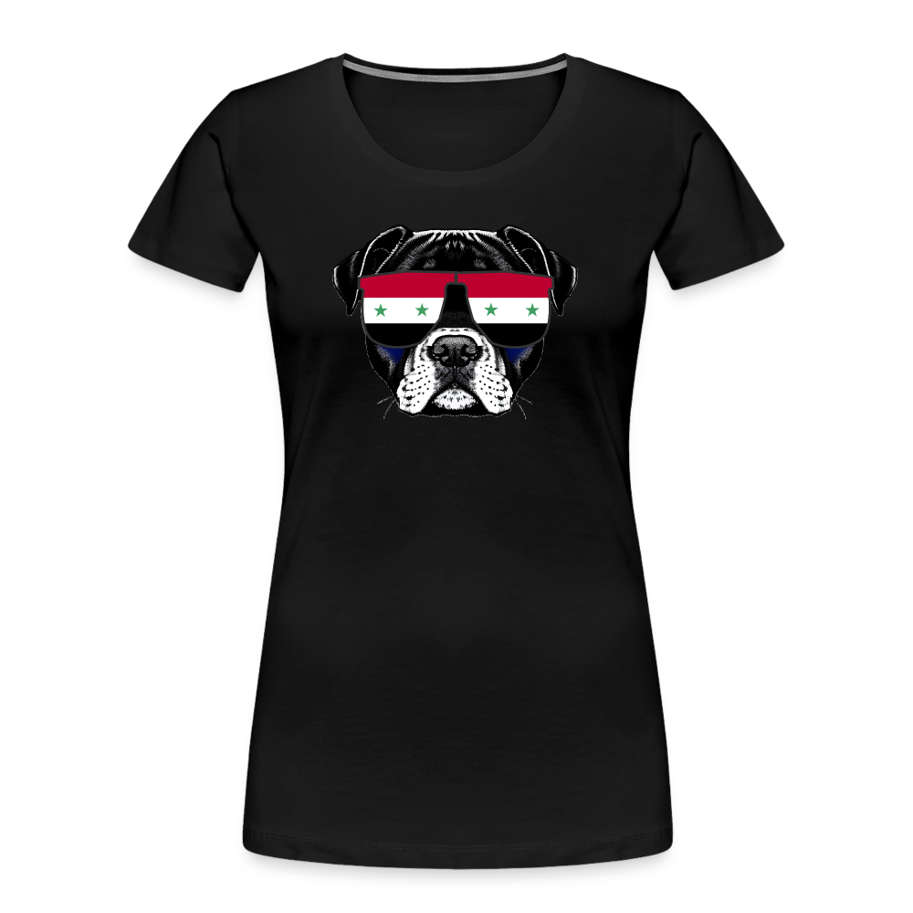 Syrien Doggo "Frauen" T-Shirt - Schwarz