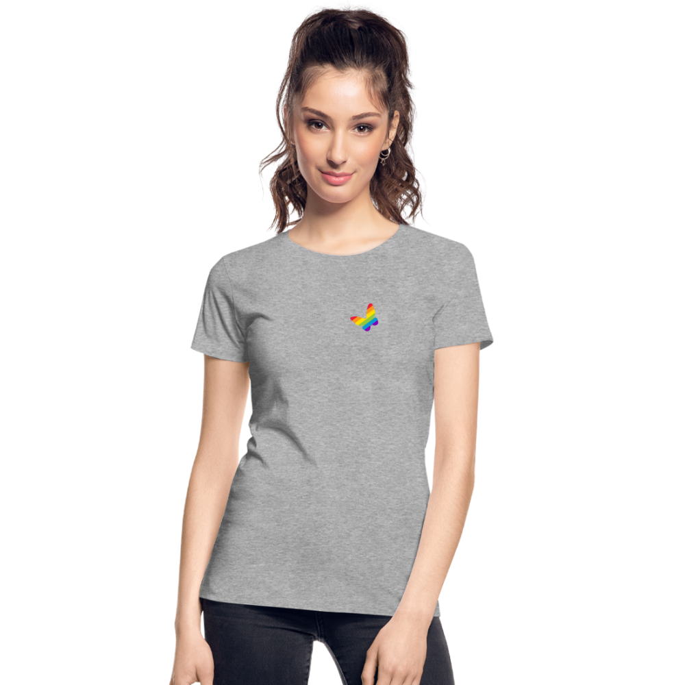 Regenbogen Schmetterling "Frauen" T-Shirt - Grau meliert