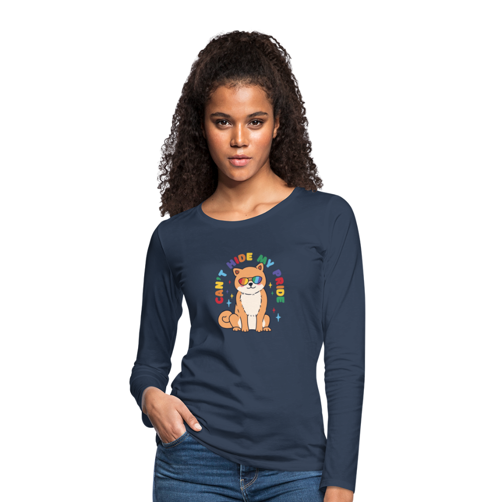 Can't Hide my Pride Doggo "Frauen" Langarmshirt - Navy