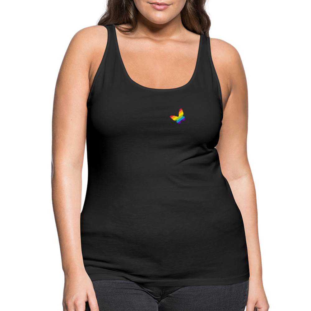 Regenbogen Schmetterling "Frauen" Tank Top - Schwarz