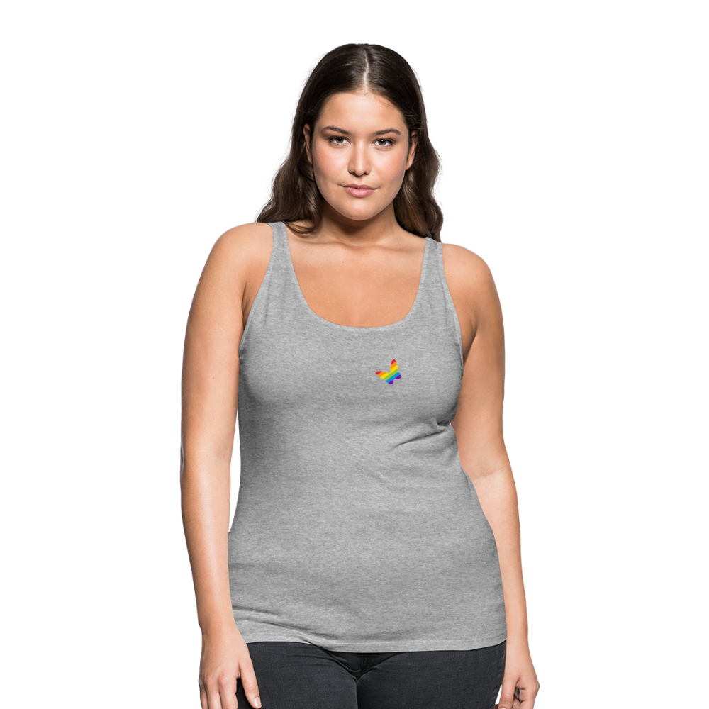 Regenbogen Schmetterling "Frauen" Tank Top - Grau meliert