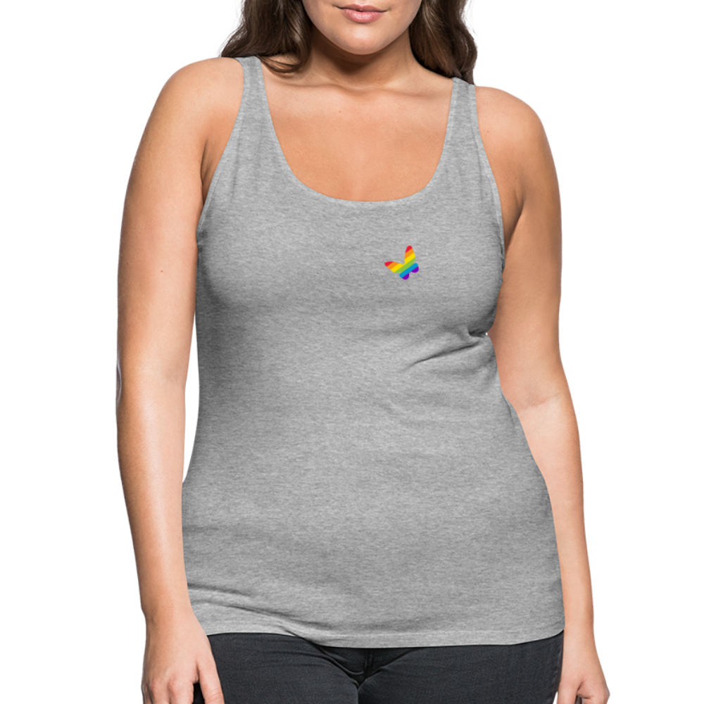 Regenbogen Schmetterling "Frauen" Tank Top - Grau meliert