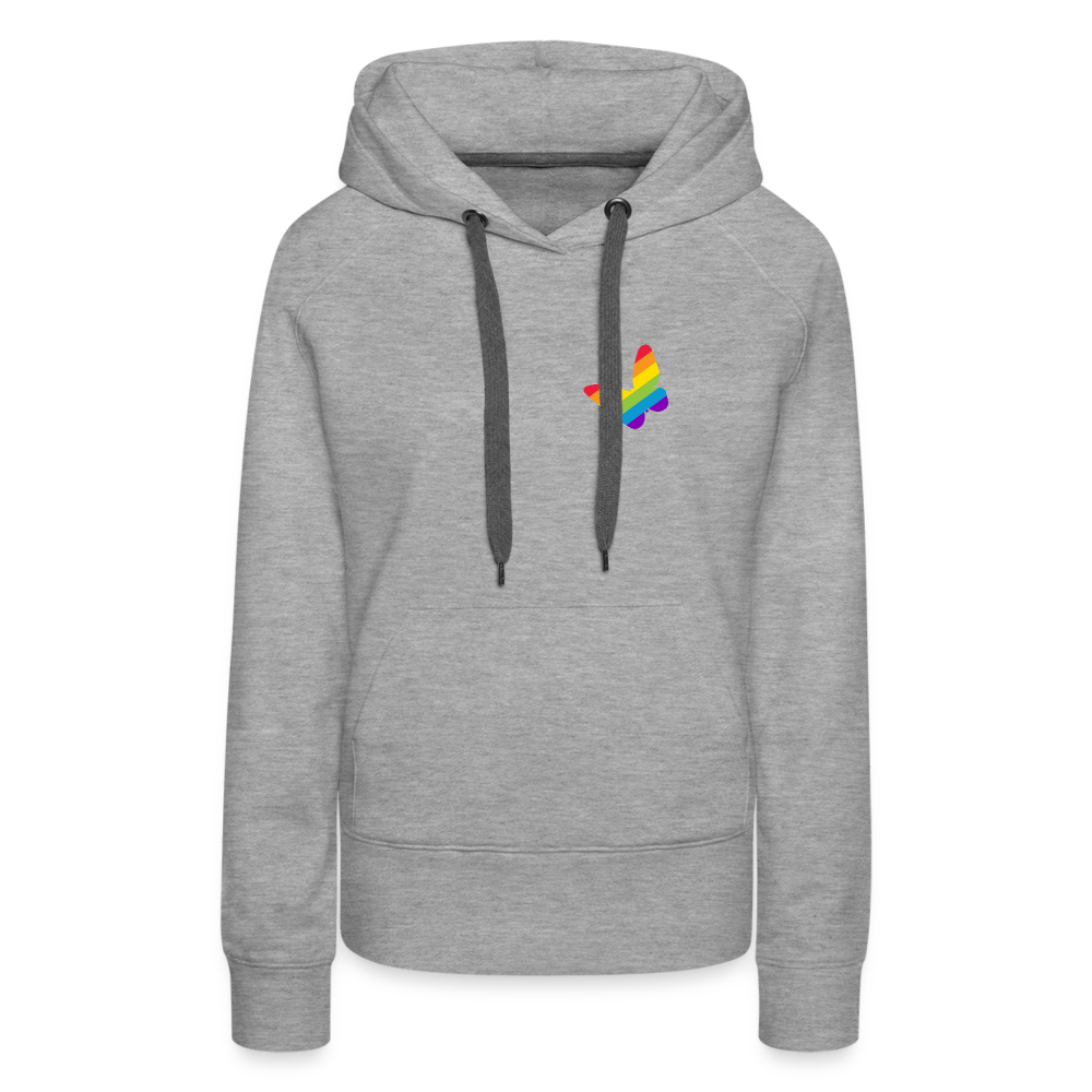 Regenbogen Schmetterling "Frauen" Hoodie - Grau meliert