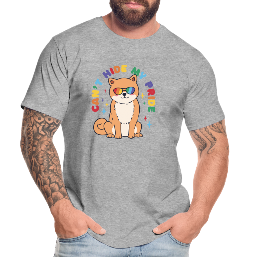 Can't Hide my Pride Doggo "Männer" T-Shirt - Grau meliert