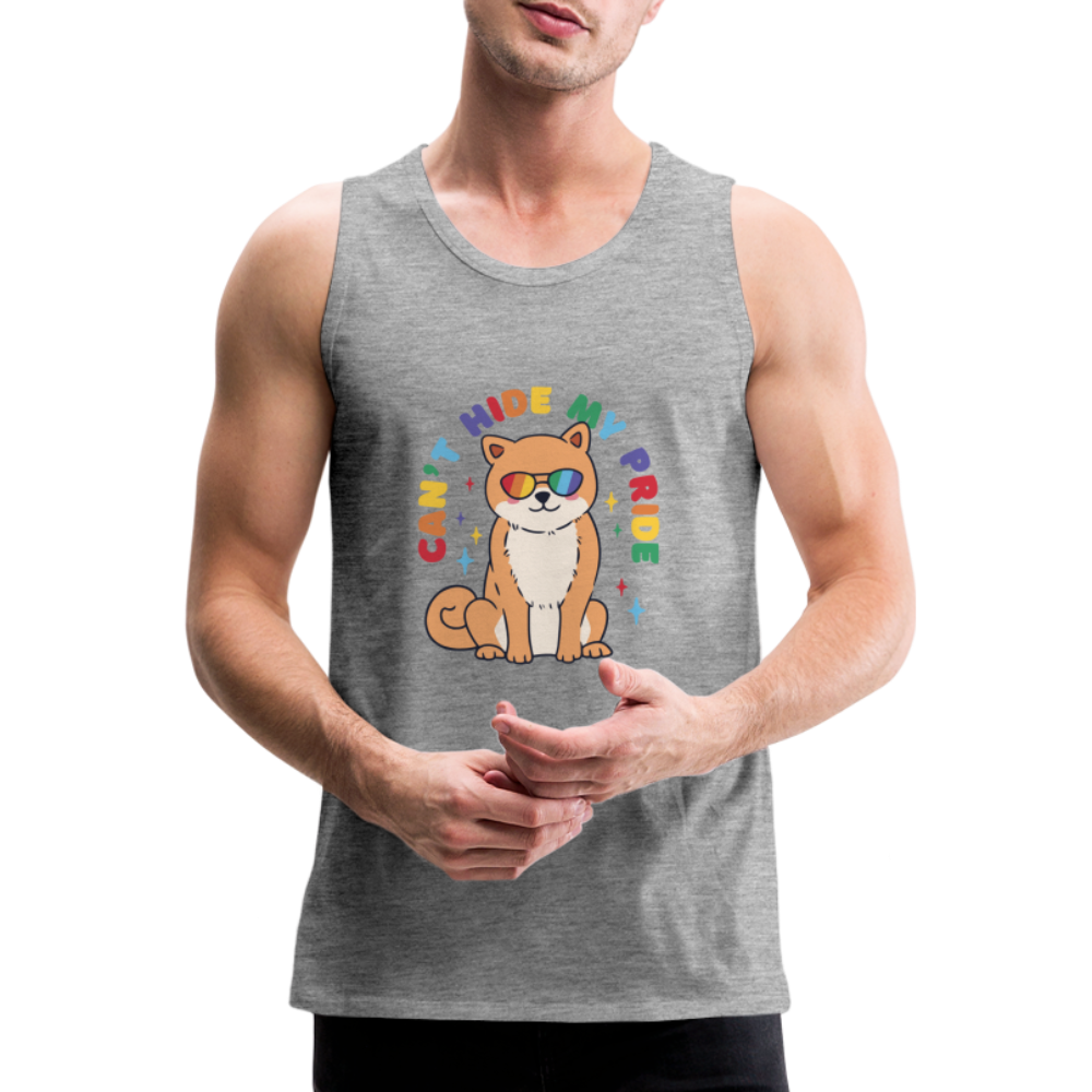 Can't Hide my Pride Doggo "Männer" Tank Top - Grau meliert