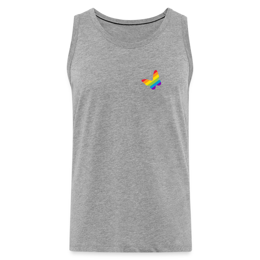 Regenbogen Schmetterling "Männer" Tank Top - Grau meliert