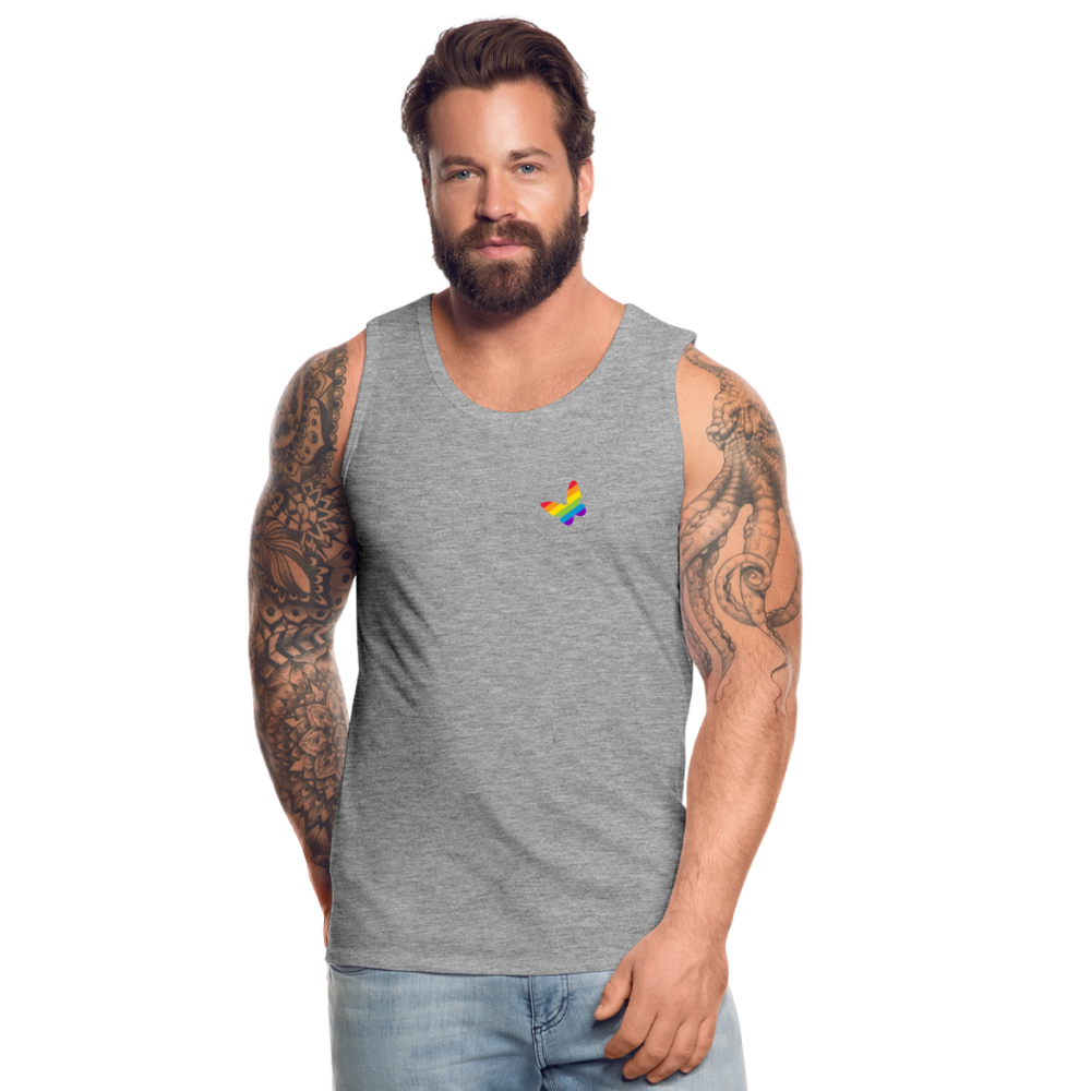 Regenbogen Schmetterling "Männer" Tank Top - Grau meliert