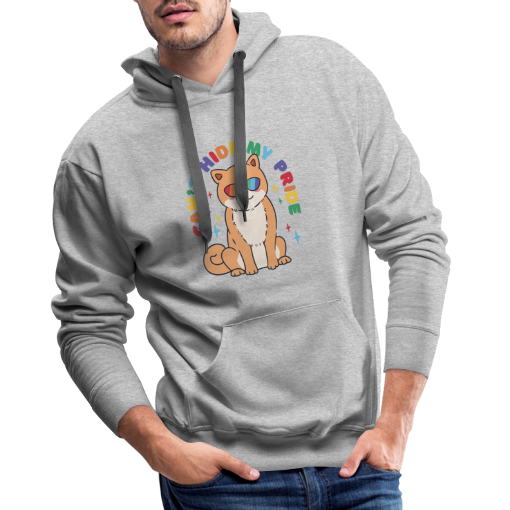 Can't Hide my Pride Doggo "Männer" Hoodie - Grau meliert