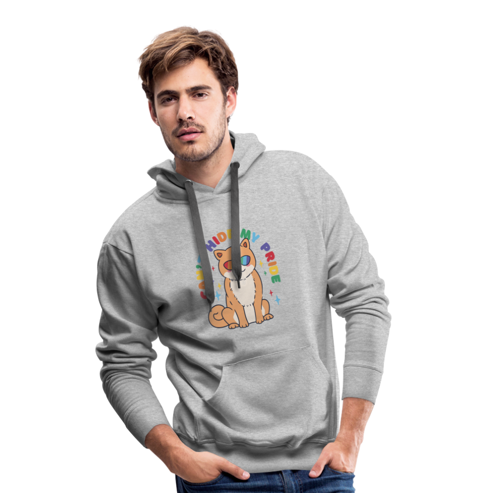 Can't Hide my Pride Doggo "Männer" Hoodie - Grau meliert