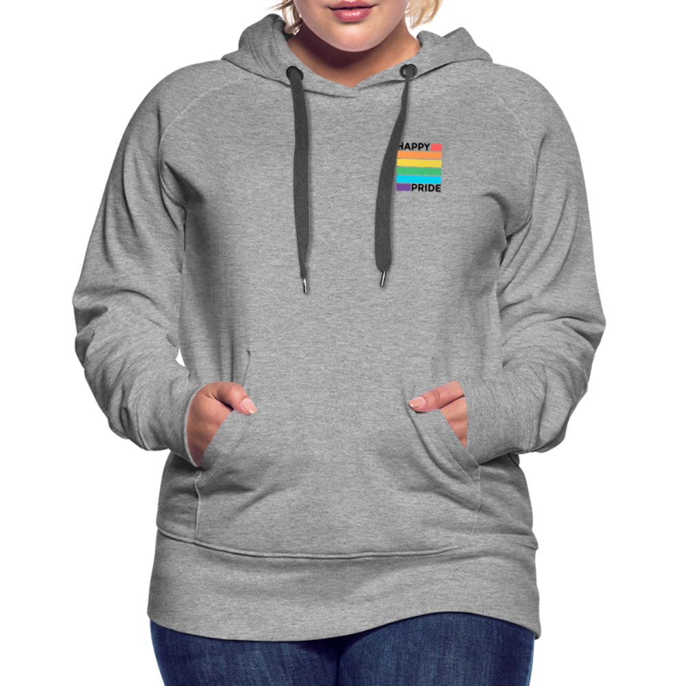 Happy Pride Badge "Frauen" Hoodie - Grau meliert