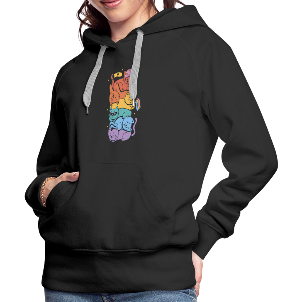 LGBTQ+ Katzen "Frauen" Hoodie - Schwarz