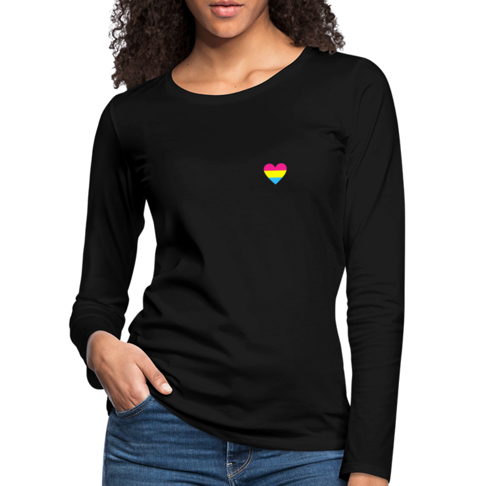 Pan Herz "Frauen" Langarmshirt - Schwarz