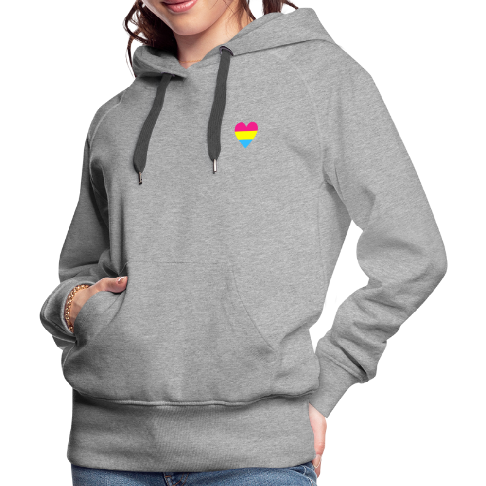 Pan Herz "Frauen" Hoodie - Grau meliert