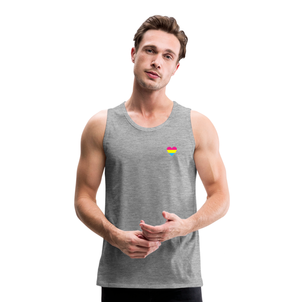 Pan Herz "Männer" Tank Top - Grau meliert