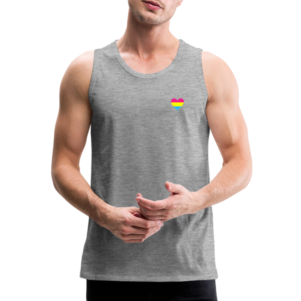 Pan Herz "Männer" Tank Top - Grau meliert