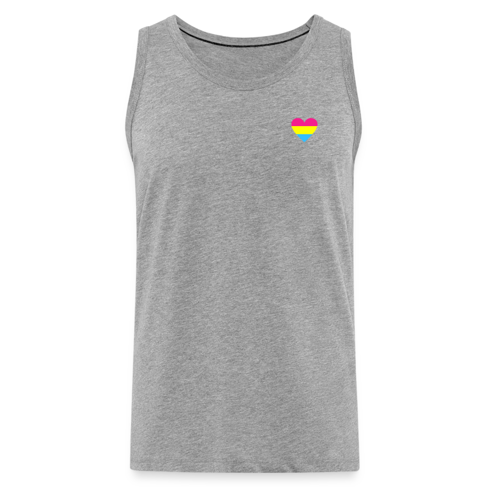 Pan Herz "Männer" Tank Top - Grau meliert