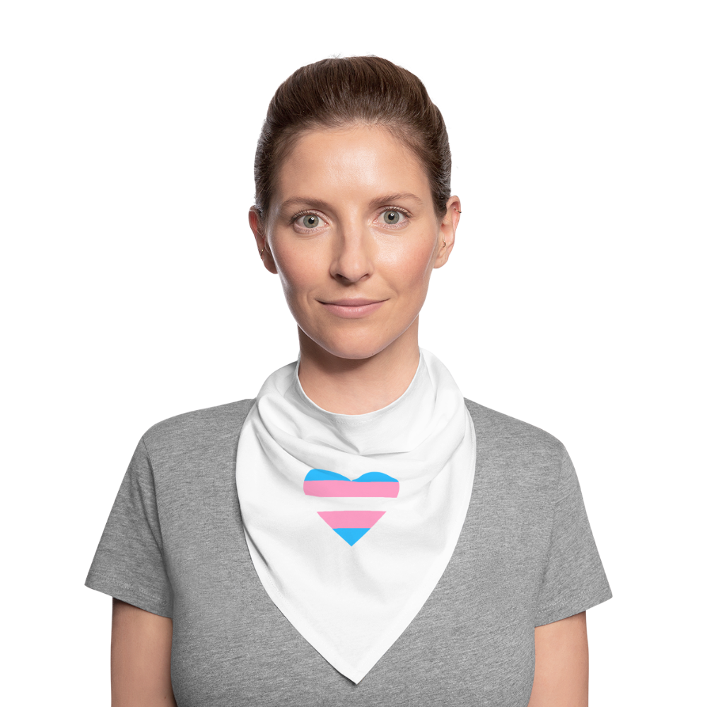 Trans Herz Bandana - weiß