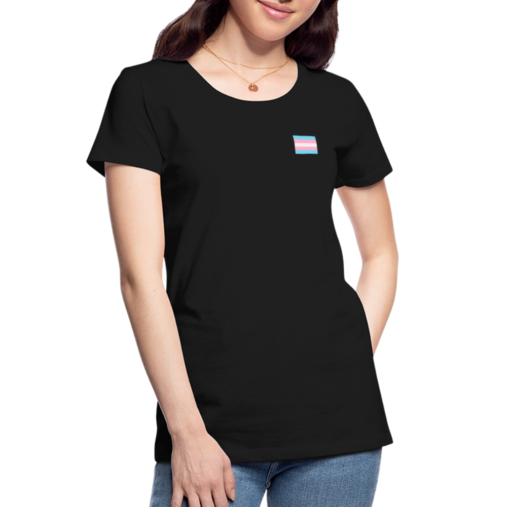 Trans Pride Flag "Frauen" T-Shirt - Schwarz