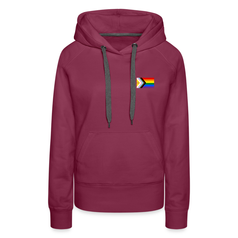 Intersex Inclusive Progress Pride Flag "Frauen" Hoodie - Bordeaux