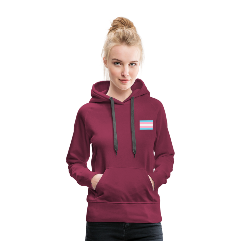 Trans Pride Flag "Frauen" Hoodie - Bordeaux