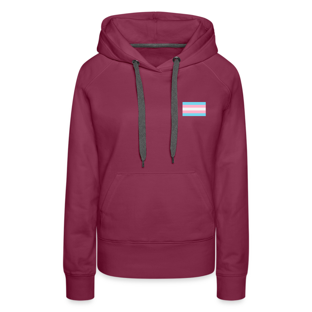 Trans Pride Flag "Frauen" Hoodie - Bordeaux