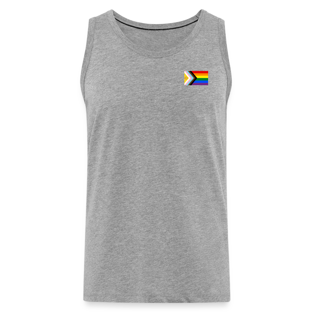 Intersex Inclusive Progress Pride Flag "Männer" Tank Top - Grau meliert