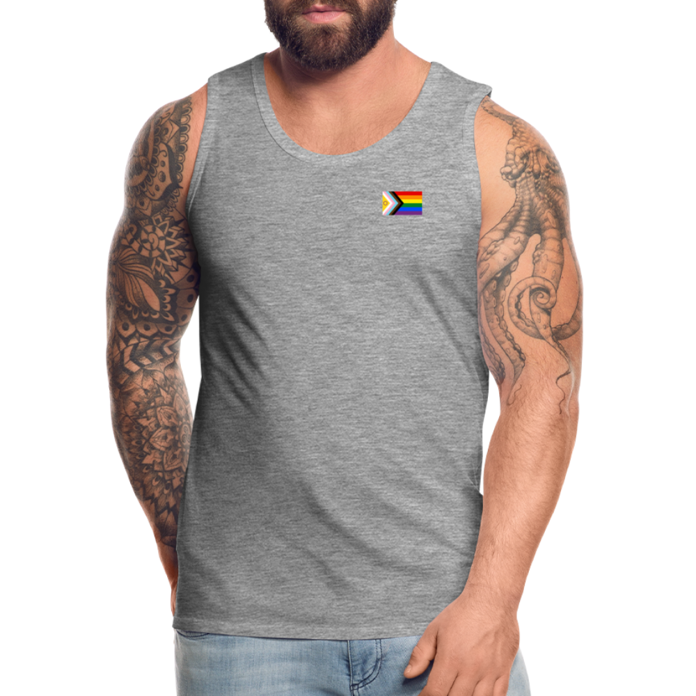 Intersex Inclusive Progress Pride Flag "Männer" Tank Top - Grau meliert